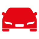 icon showing a red color car