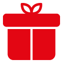 icon showing a red gift box