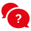 Red color chat icon