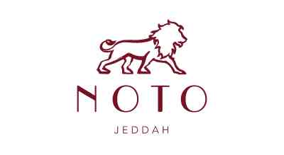 Noto logo showing a lion and the word Noto in red colors