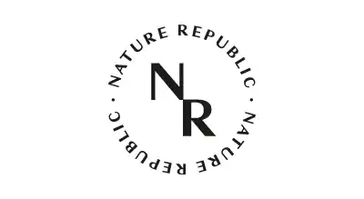 NATURE REPUBLIC logo showing the brand name written in black