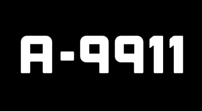 the logo has the store name A-9911 written in white color and the background is black