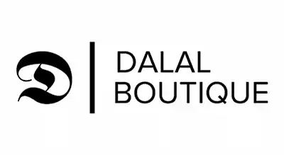 The image shows Dalal Boutique in black  .The background is white