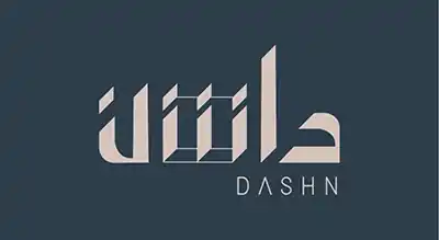 The image shows DASHNwritten in white .The background is green